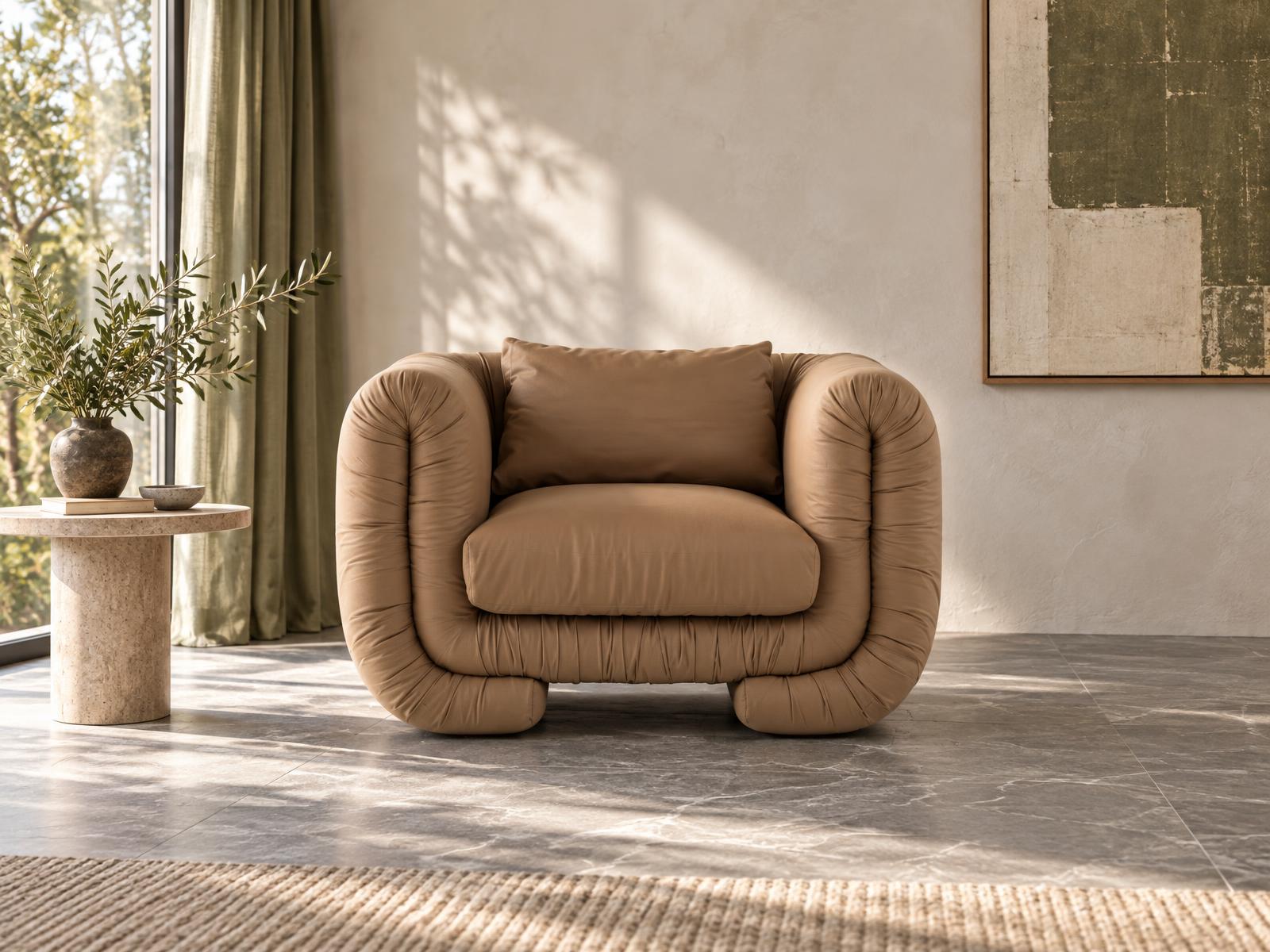 Ambientação gerada com produto real do acervo de Poltronas Tom Sobre Tom